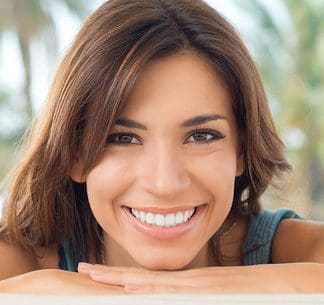 woman with perfectly white teeth